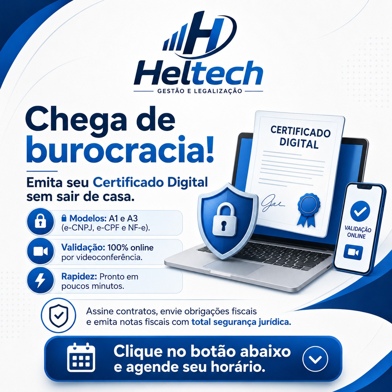 Certificado Digital Heltech com validação online